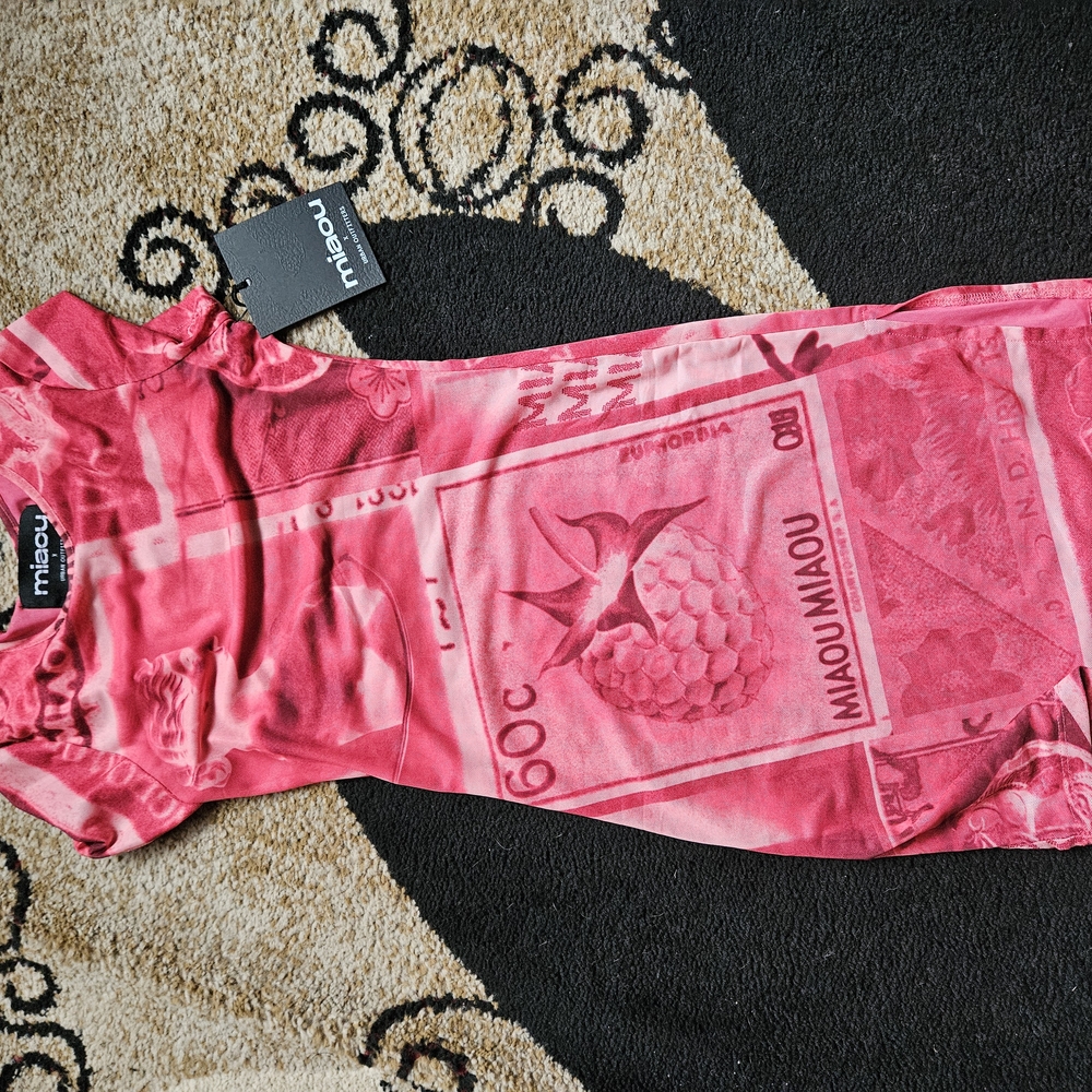 Miaou Pink Graphic Women's Dress